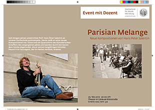Programm für Event mit Dozent-Jazzkonzert